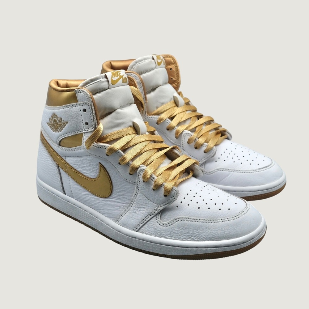 Nike Air Jordan 1 Retro High OG Metallic Gold FD2596-107 Women Sz 11.5 Men Sz 10